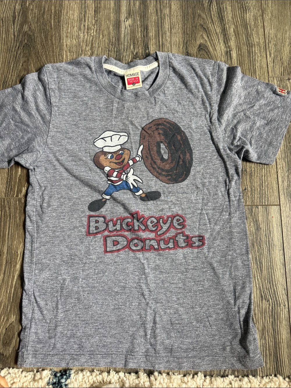HOMAGE Gray Buckeye Donuts Graphic Tee